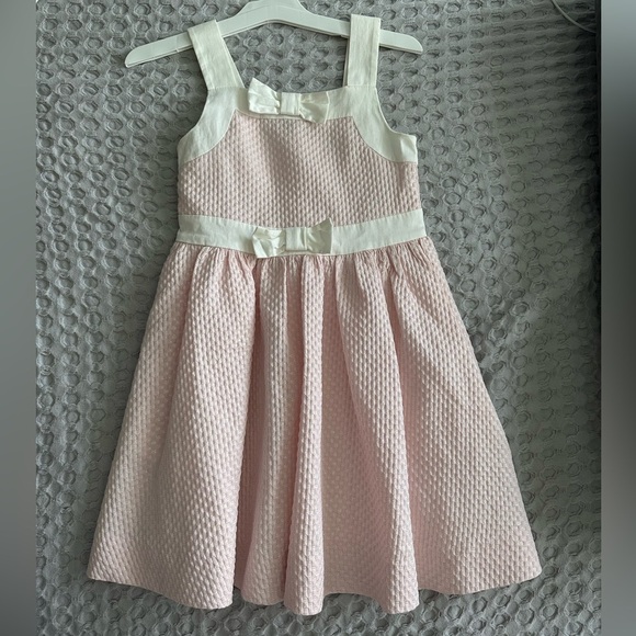 kate spade Other - Kate Spade Pink and White Textured Kids Dress